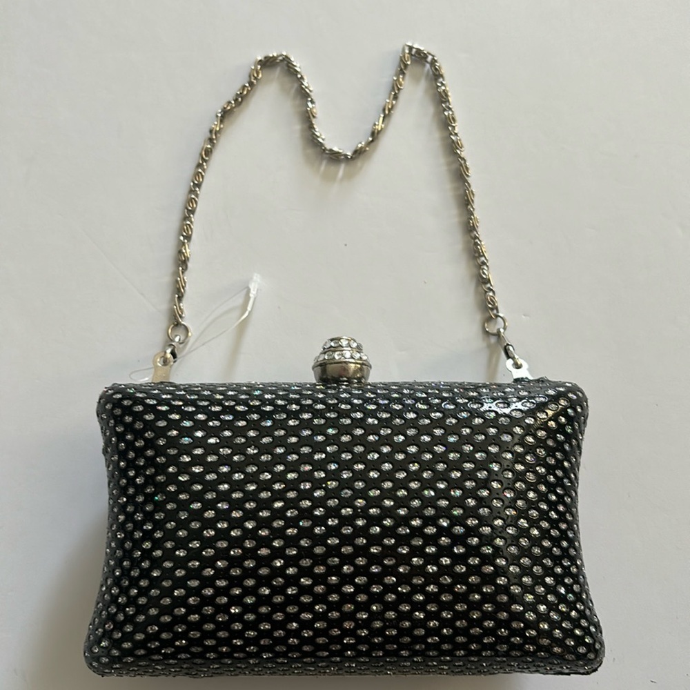RHINESTONE MINI PURSE WITH PRETTY CLASP..ADORABLE..NO CALL OUTS
